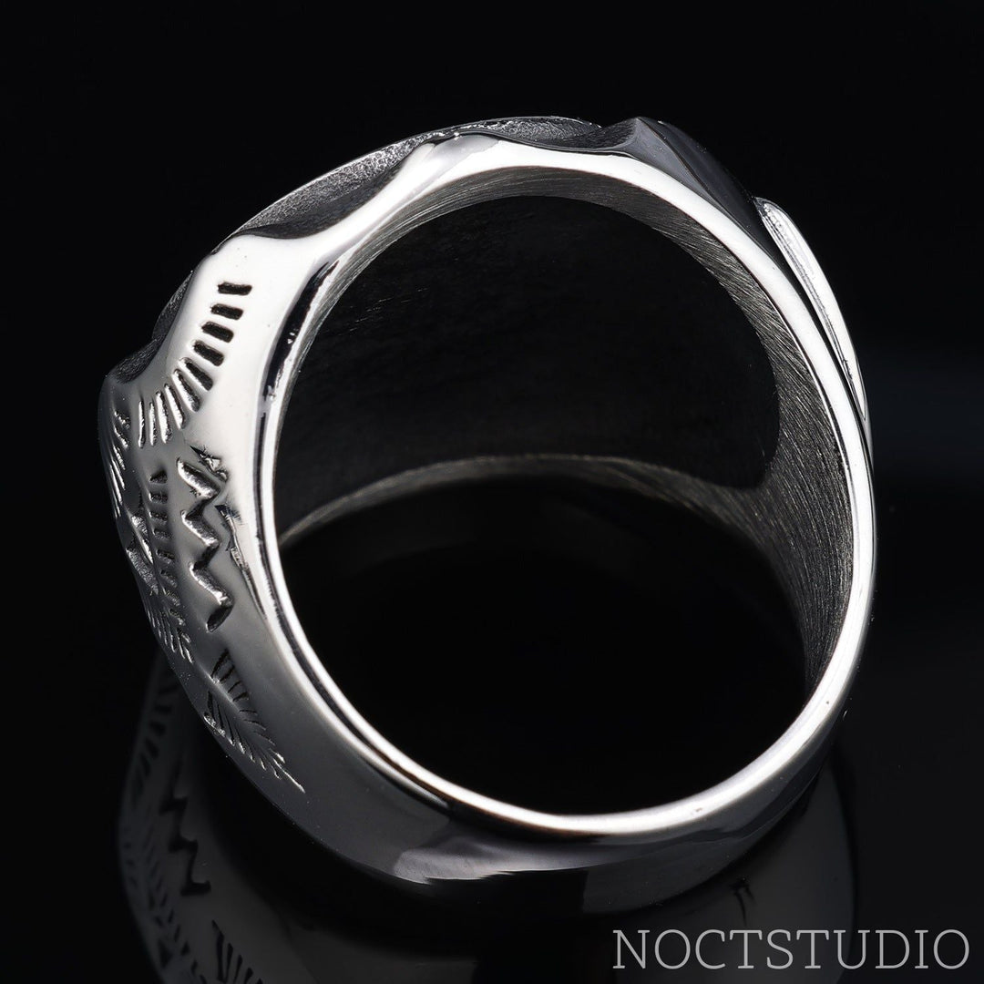 1936 HOBO NICKELS LIBERTY STAINLESS STEEL SKULL RING