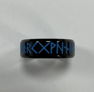 NORSE VIKING RUNES STAINLESS STEEL RING