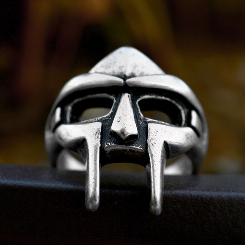 MF DOOM MASK STAINLESS STEEL RING