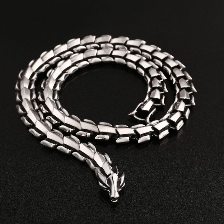 DRAGON BONE STAINLESS STEEL NECKLACE