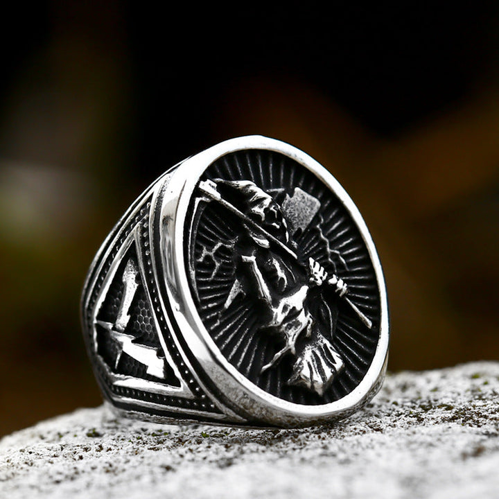 HANDCRAFTED YGGDRASIL MAMMEN STYLE STERLING SILVER RING