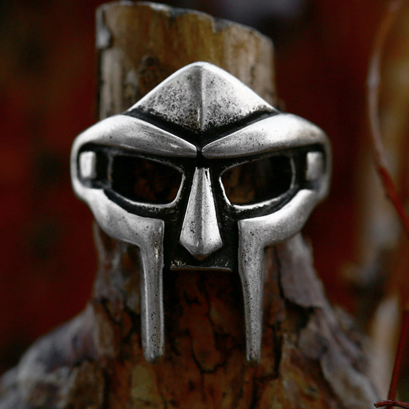 MF DOOM MASK STAINLESS STEEL RING