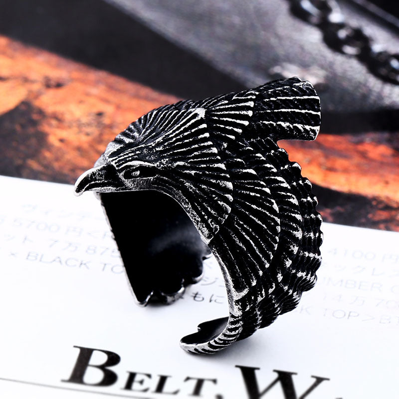 EAGLE STAINLESS STEEL BEAST RING