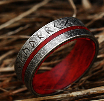 NORSE VIKING RUNES STAINLESS STEEL RING