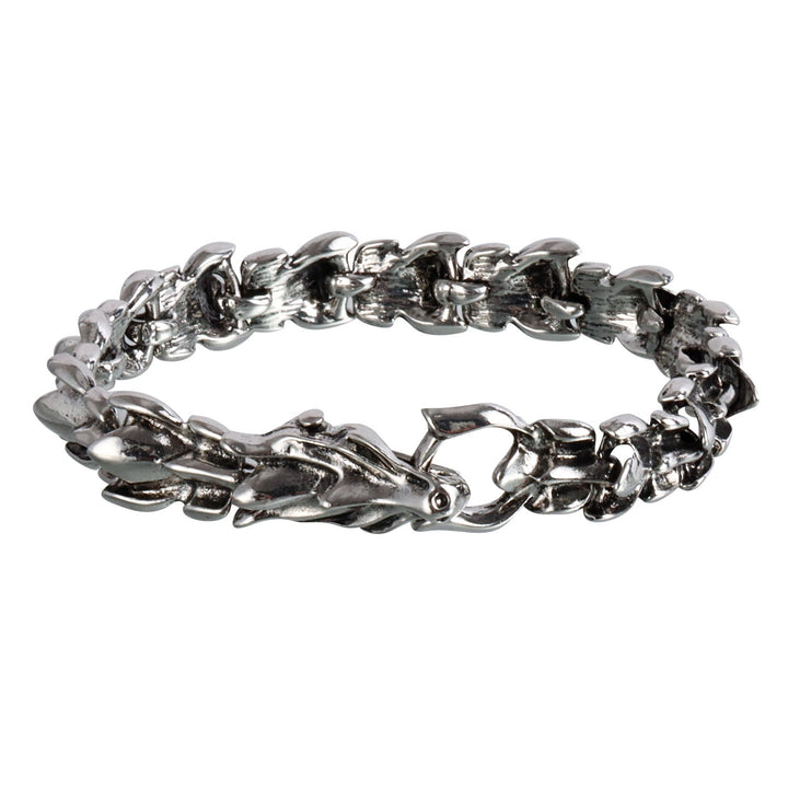 VINTAGE DRAGON SCALE STAINLESS STEEL BRACELET