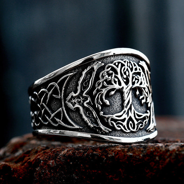 HANDCRAFTED YGGDRASIL MAMMEN STYLE STERLING SILVER RING