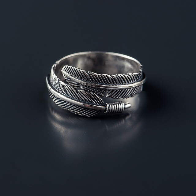 FEATHER STAINLESS STEEL RING