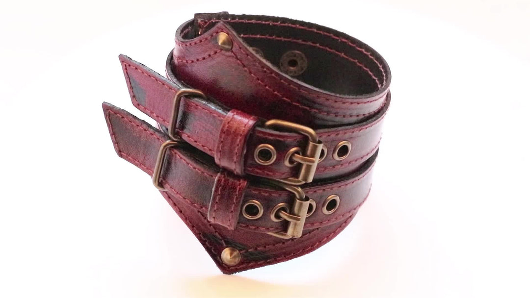 PUNK LEATHER WRISTBAND BRACELET