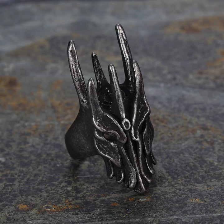 HELM OF SAURON STAINLESS STEEL RING