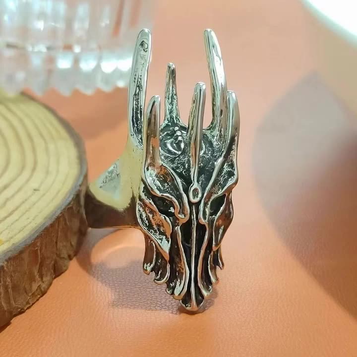 HELM OF SAURON STAINLESS STEEL RING