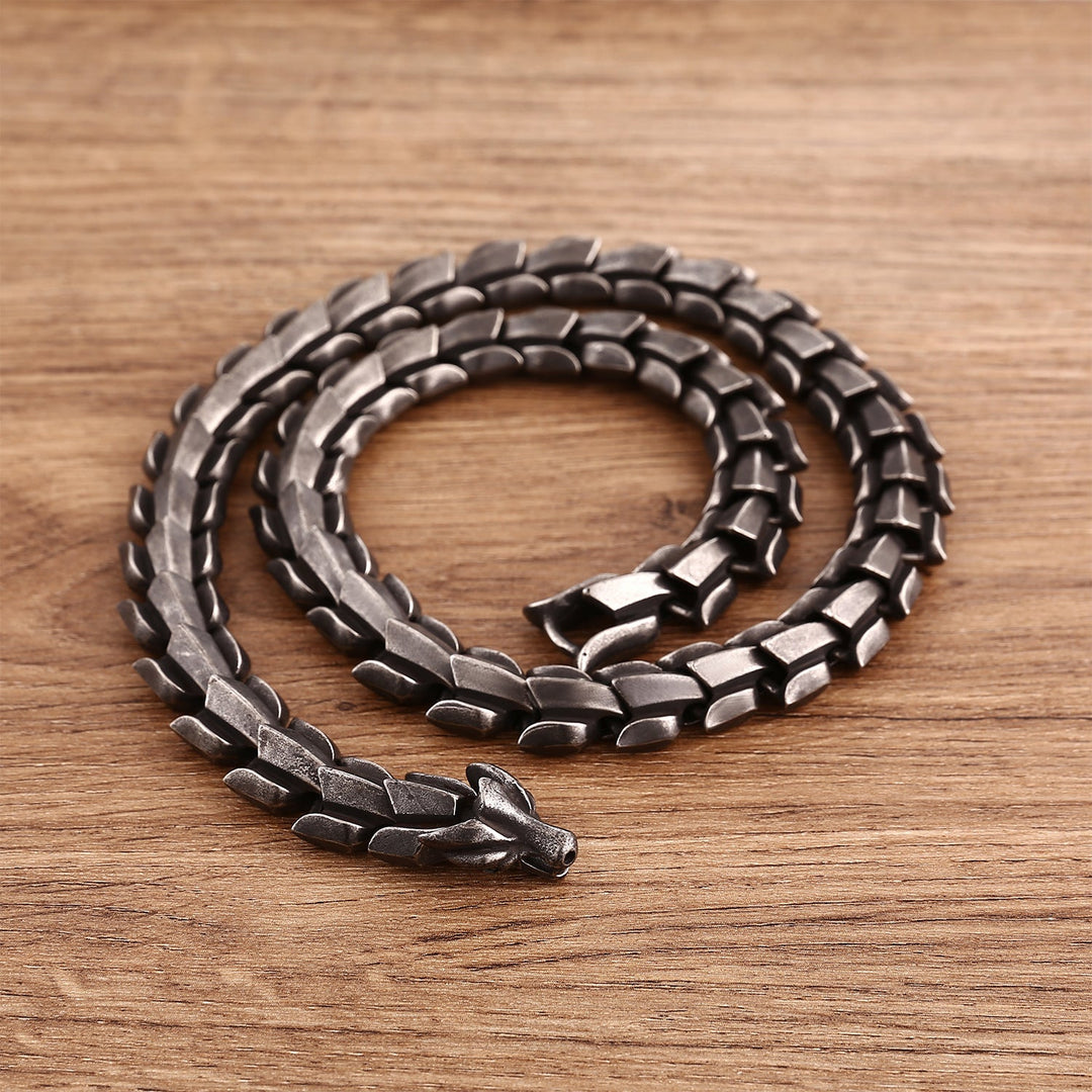 DRAGON BONE STAINLESS STEEL NECKLACE