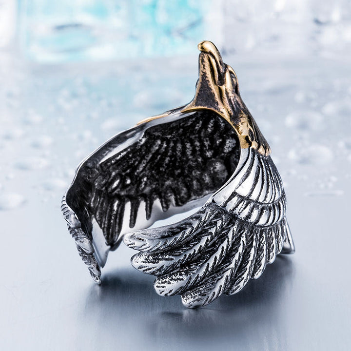 EAGLE STAINLESS STEEL BEAST RING