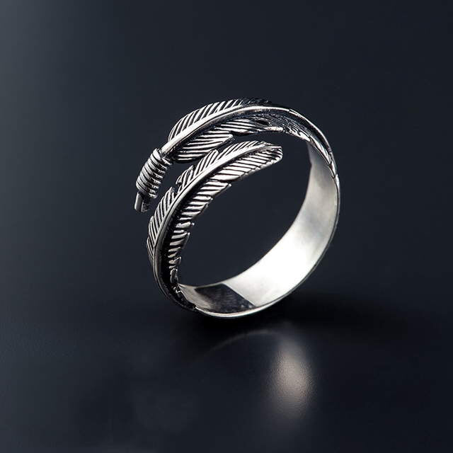 FEATHER STAINLESS STEEL RING