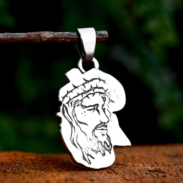 OLD MAN'S PORTRAIT STAINLESS STEEL PENDANT