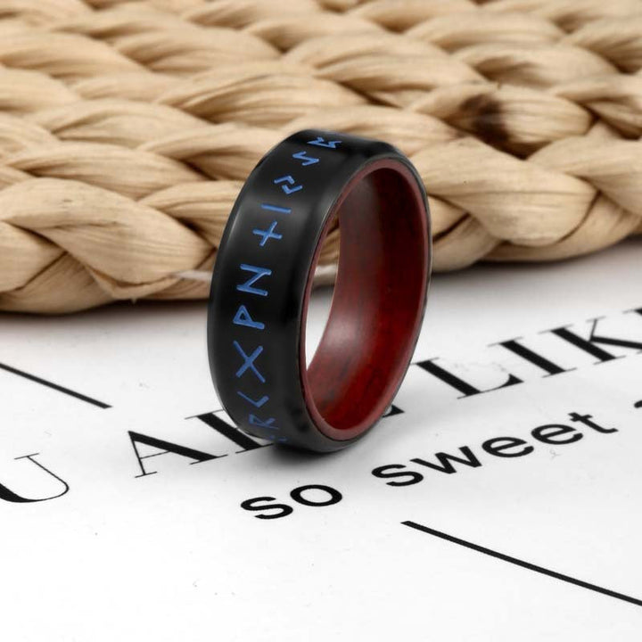 NORSE VIKING RUNES STAINLESS STEEL RING