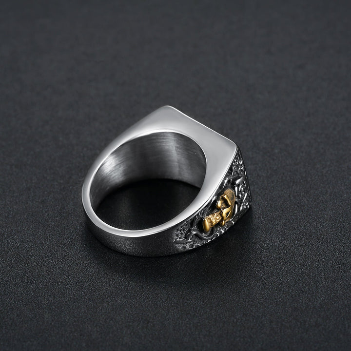 DOUBLE GUNS STAINLESS STEEL RING