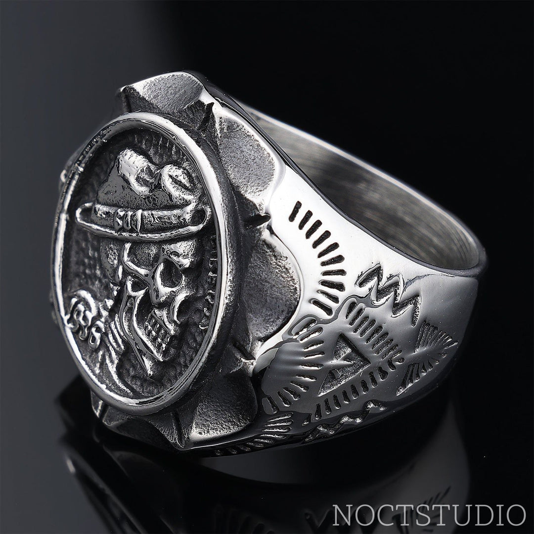 1936 HOBO NICKELS LIBERTY STAINLESS STEEL SKULL RING