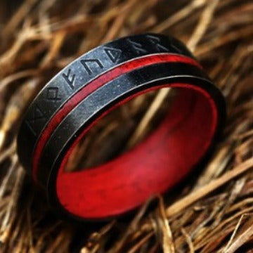 NORSE VIKING RUNES STAINLESS STEEL RING