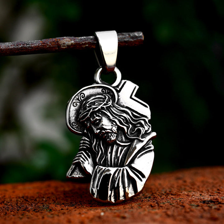 OLD MAN'S PORTRAIT STAINLESS STEEL PENDANT