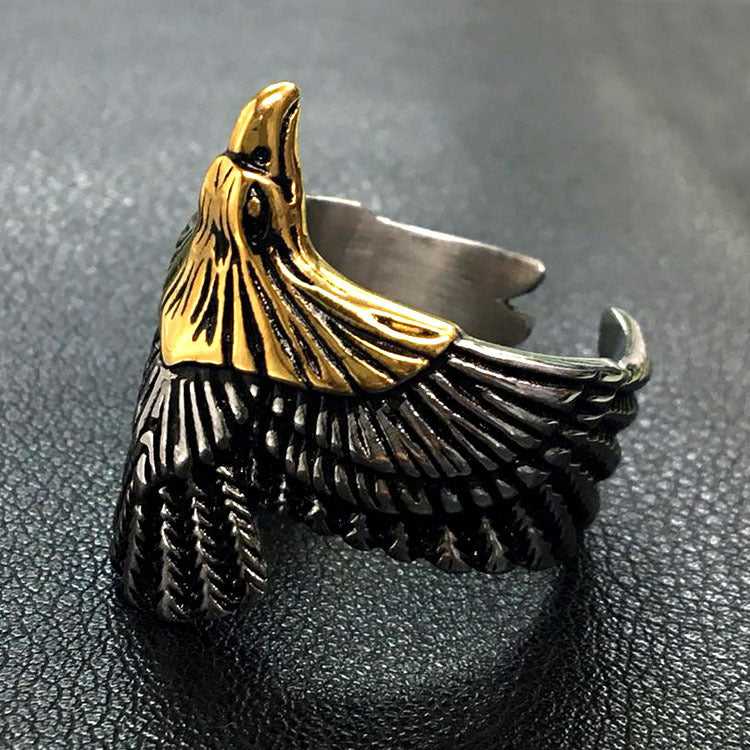 EAGLE STAINLESS STEEL BEAST RING