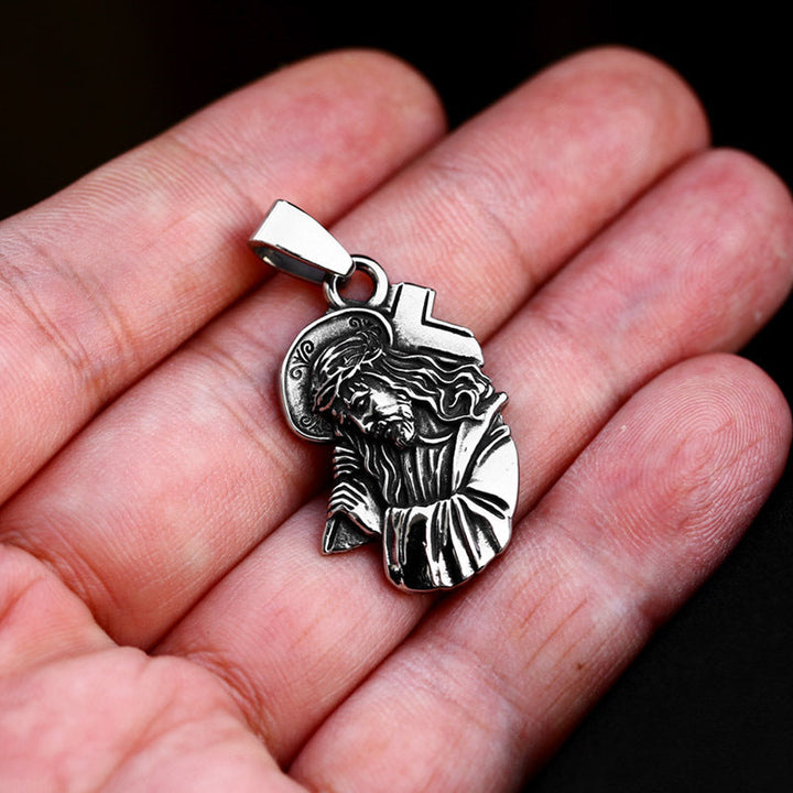 OLD MAN'S PORTRAIT STAINLESS STEEL PENDANT