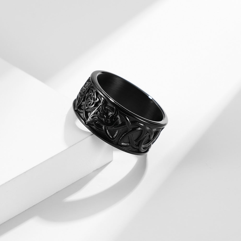 FENRIS-WOLF STAINLESS STEEL VIKING RING