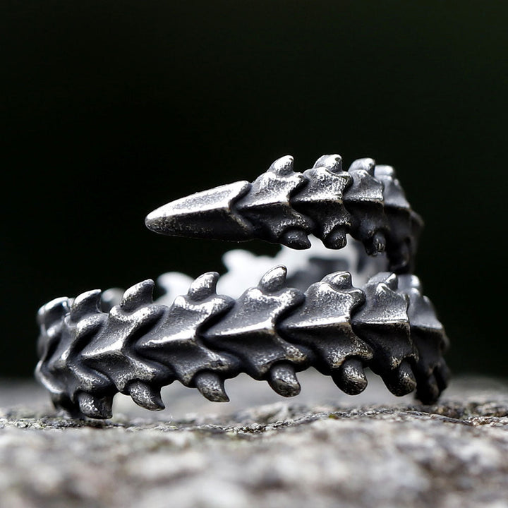 CENTIPEDE STAINLESS STEEL GOTHIC VERTEBRAE RING