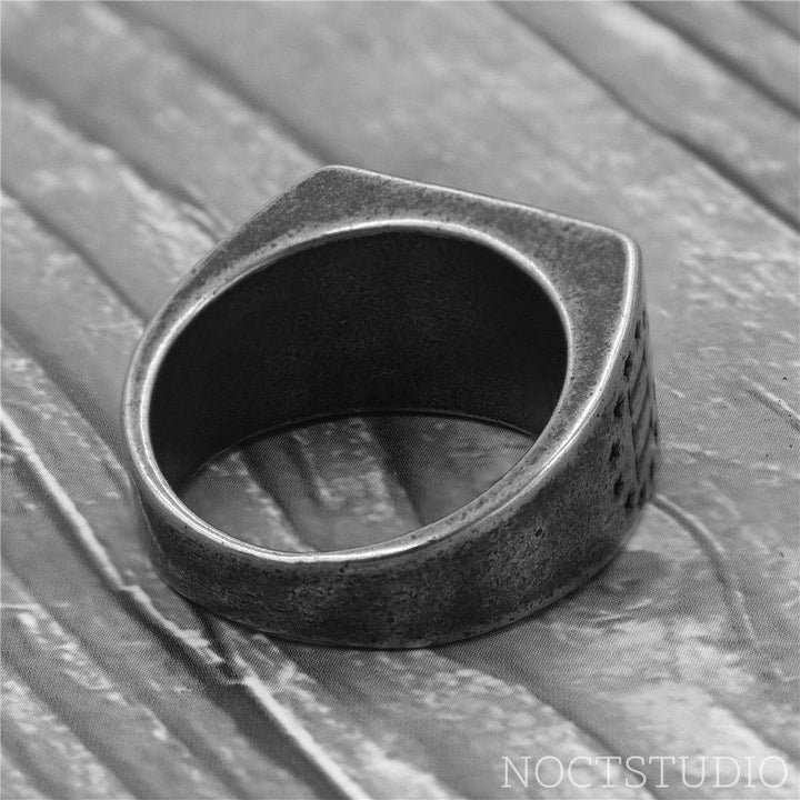 1776 CROSSED GUNS STAINLESS STEEL RING