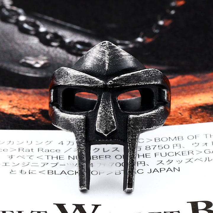 MF DOOM MASK STAINLESS STEEL RING