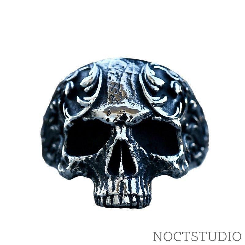 VINTAGE PATTERN STAINLESS STEEL SKULL RING