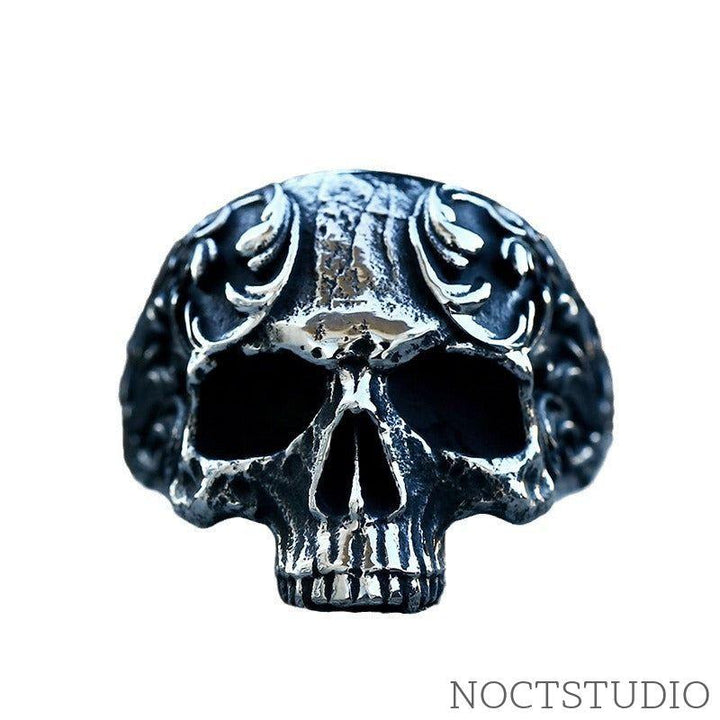 VINTAGE PATTERN STAINLESS STEEL SKULL RING