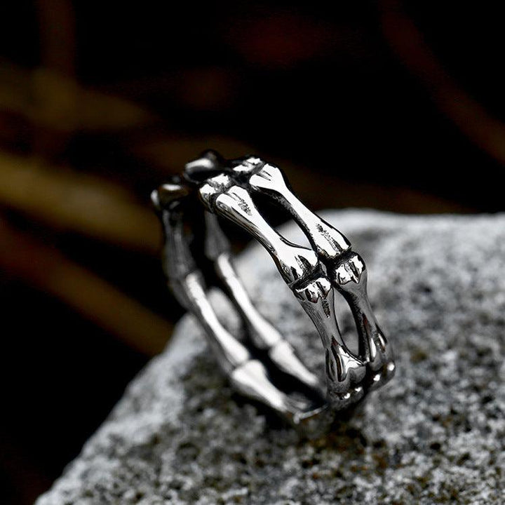 GOTHIC BONE STAINLESS STEEL SKULL RING