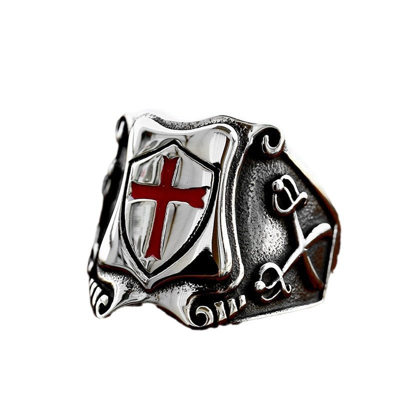 PALADIN SHIELD STAINLESS STEEL RING