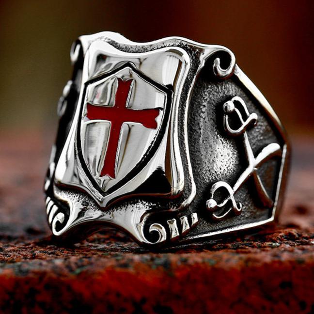 PALADIN SHIELD STAINLESS STEEL RING