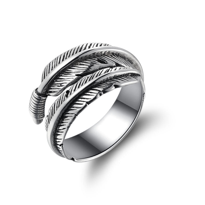 FEATHER STAINLESS STEEL RING