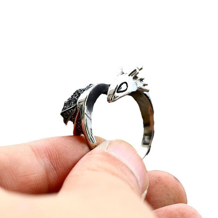 FLYING DRAGON STAINLESS STEEL RING