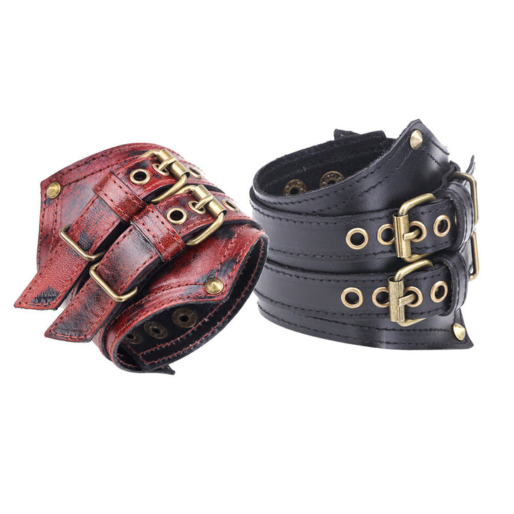 PUNK LEATHER WRISTBAND BRACELET