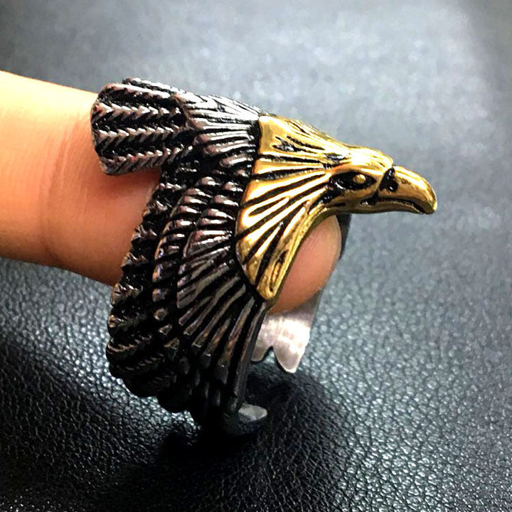 EAGLE STAINLESS STEEL BEAST RING