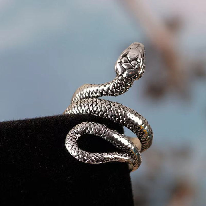 MINIMALIST SNAKE DESIGN STAINLESS STEEL ANIMAL RING