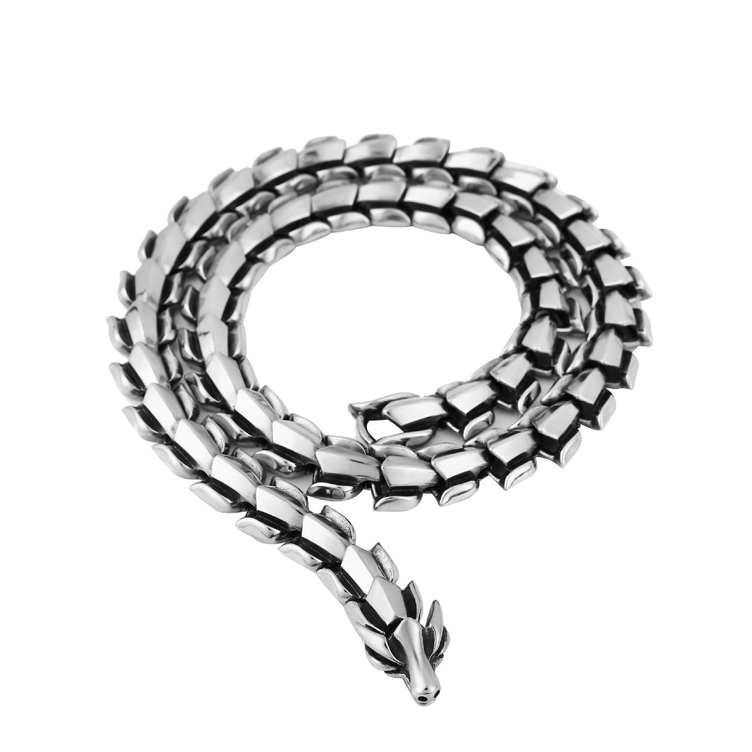 DRAGON BONE STAINLESS STEEL NECKLACE