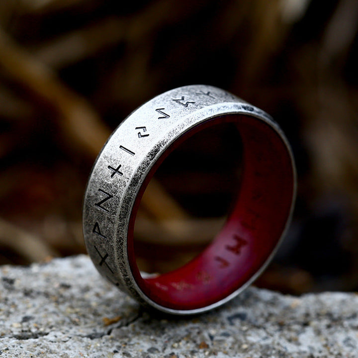 NORSE VIKING RUNES STAINLESS STEEL RING