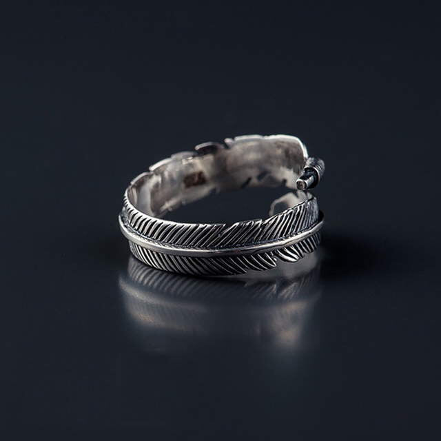 FEATHER STAINLESS STEEL RING