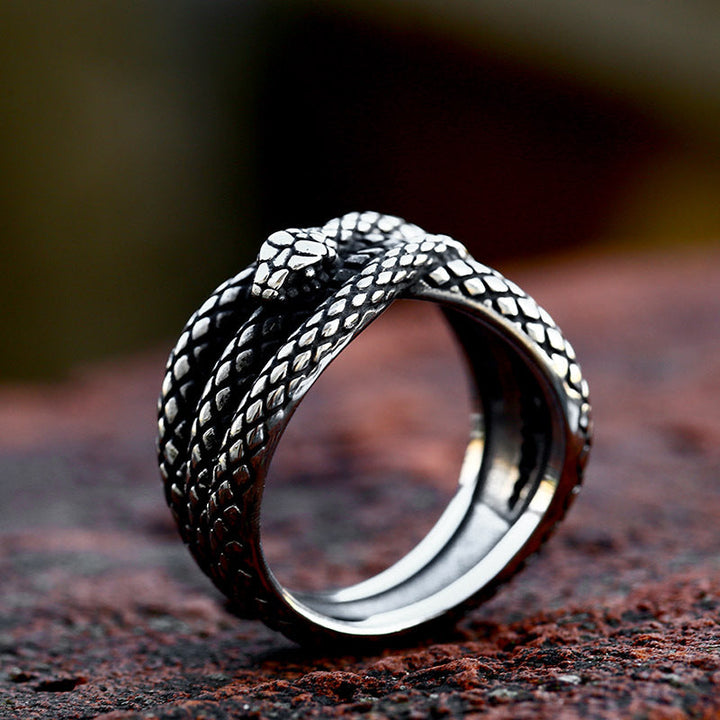 COBRA TWIST SNAKE STAINLESS STEEL RING