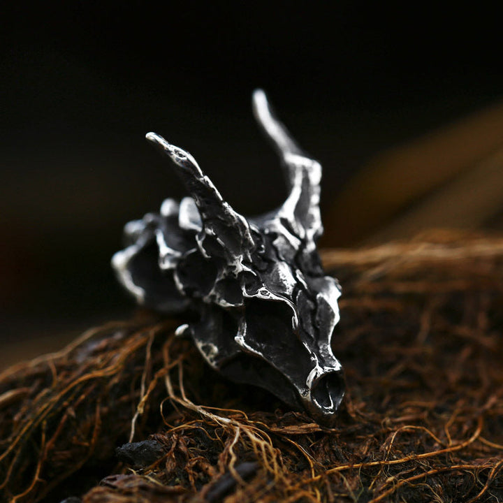 DRAGON SKULL STAINLESS STEEL PENDANT