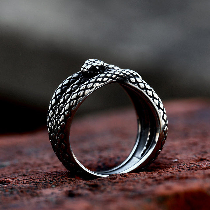 COBRA TWIST SNAKE STAINLESS STEEL RING