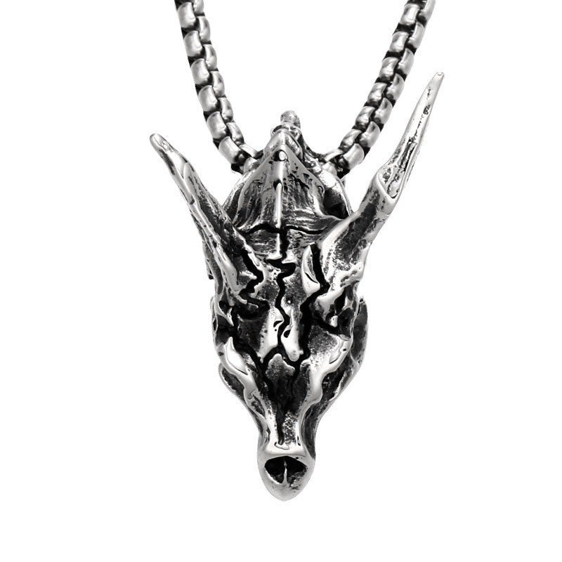 DRAGON SKULL STAINLESS STEEL PENDANT