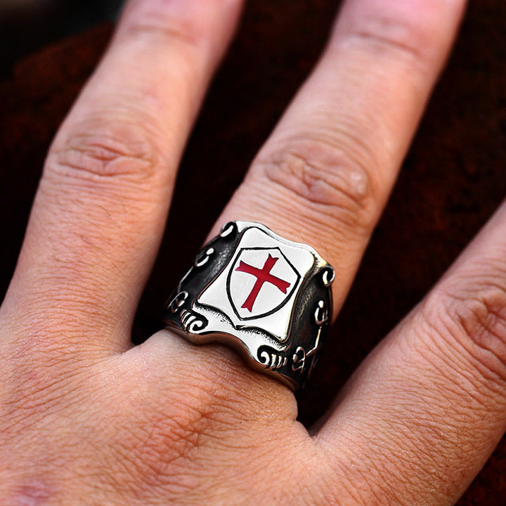 PALADIN SHIELD STAINLESS STEEL RING