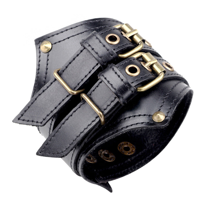 PUNK LEATHER WRISTBAND BRACELET