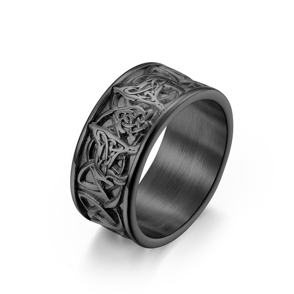 FENRIS-WOLF STAINLESS STEEL VIKING RING