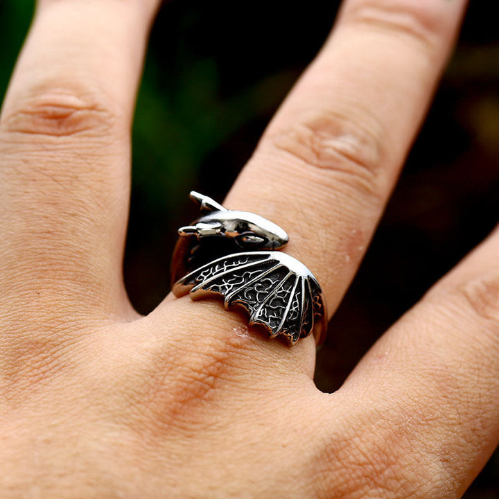 FLYING DRAGON STAINLESS STEEL RING